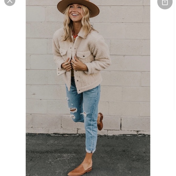 NEW Levi’s ex boyfriend Sherpa trucker jacket XS - Picture 6 of 9